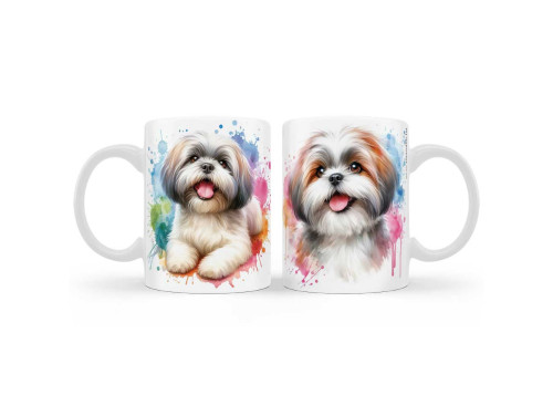 (B1209) Shih Tzu - világos - Kutyás Bögre, 3 dl - Kutyás Ajándékok - Ajándék Kutyatulajdonosoknak