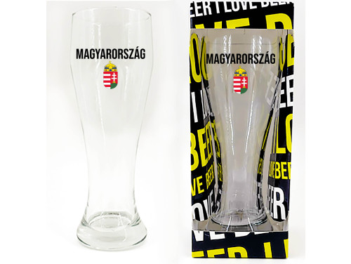 (SP155) Magyarország Címer - Söröspohár, 665 ml - Magyar Souvenir - Magyar Szurkolói Ajándék