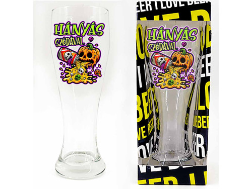 (SP326) Hányás szódával - Söröspohár, 665 ml - Halloween Party Kellék