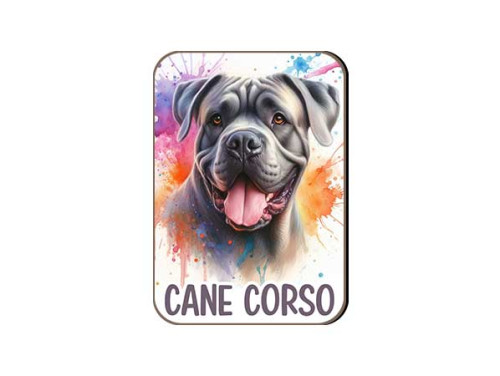 (FH019) Cane Corso - Fa Hűtőmágnes - Kutyás Ajándékok - Kutyás Hűtőmágnes - Ajándék Kutyatulajdonosoknak