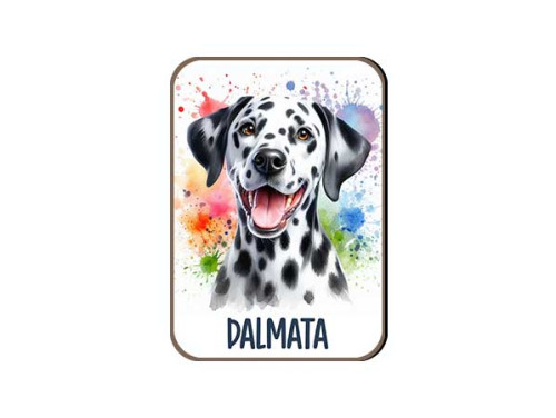 (FH026) Dalmata - Fa Hűtőmágnes - Kutyás Ajándékok - Kutyás Hűtőmágnes - Ajándék Kutyatulajdonosoknak