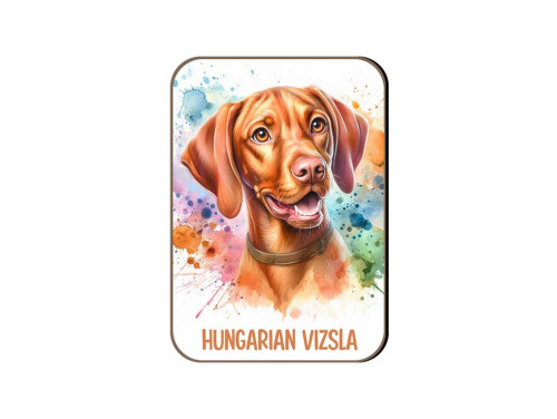 (FH066) Vizsla - Fa Hűtőmágnes - Kutyás Ajándékok - Kutyás Hűtőmágnes - Ajándék Kutyatulajdonosoknak