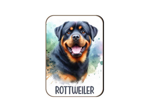 (FH071) Rottweiler - Fa Hűtőmágnes - Kutyás Ajándékok - Kutyás Hűtőmágnes - Ajándék Kutyatulajdonosoknak