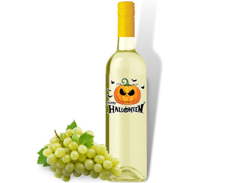 (BOF324) Happy Halloween - Feliratos Bor - Fehér Száraz Bor, 750ml - Halloween-i bor - Halloween Party