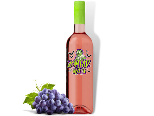 (BOR319) Zombik nyála - Feliratos Bor - Rozé Száraz Bor, 750ml - Halloween-i bor - Halloween Party