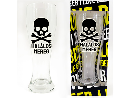 (SP329) Halálos méreg - Söröspohár, 665 ml - Halloween Kellék