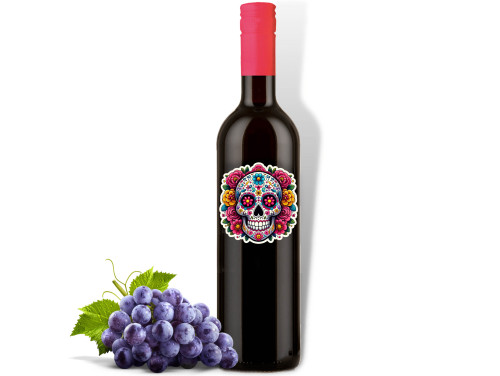 (BOV327) Cukorkoponya - Feliratos Bor - Rozé Száraz Bor, 750ml - Halloweeni bor - Halloween Party