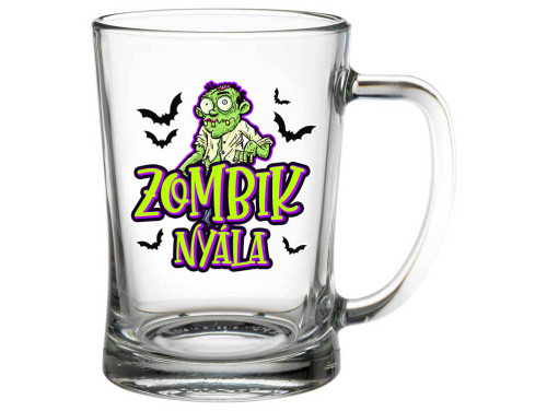 (SS319) Zombik nyála - Söröskorsó - 500 ml - Halloweeni söröskorsó - Halloween Dekoráció