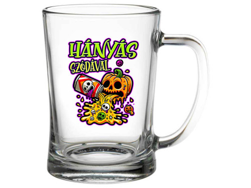 (SS326) Hányás szódával - Söröskorsó - 500 ml - Halloweeni söröskorsó - Halloween Kellék