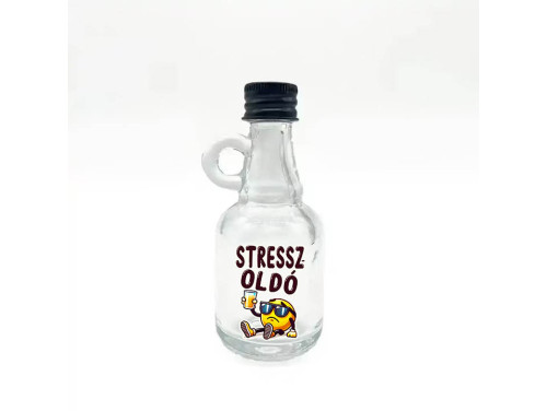 (FPU301) Stresszoldó - Füles Pálinkás Üvegpalack 40 ml - Vicces Ajándék