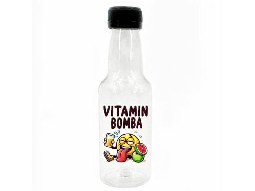 (KMP299) Vitamin bomba - Kis Műanyag Palack 50 ml - Vicces Ajándék