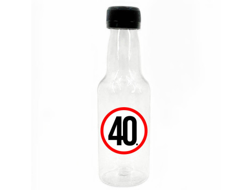 (KMP047) 40 karikás - Kis Műanyag Palack 50 ml - Ajándék 40. szülinapra