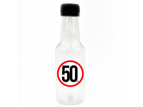 (KMP048) 50 karikás - Kis Műanyag Palack 50 ml - Ajándék 50. szülinapra