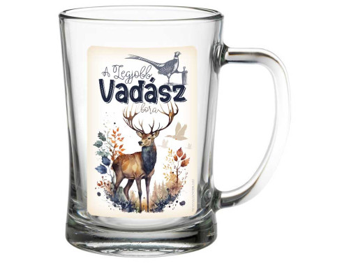 (SS226) A legjobb vadász - Söröskorsó - 500 ml - Ajándék Vadásznak