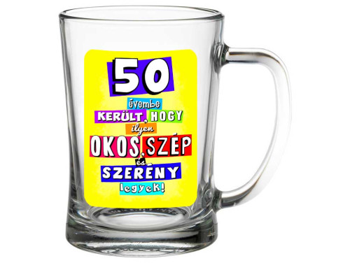 (SS335) 50 évembe került - Söröskorsó - 500 ml - Ajándék 50. Szülinapra