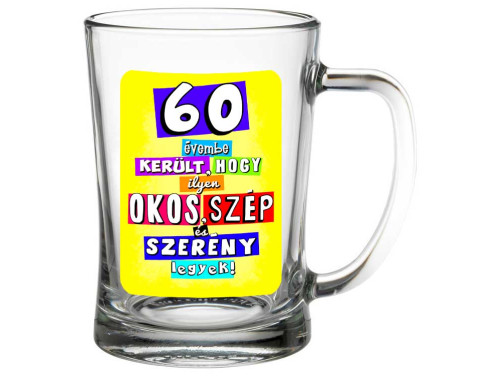 (SS336) 60 évembe került - Söröskorsó - 500 ml - Ajándék 60. Szülinapra