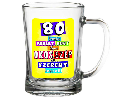 (SS338) 80 évembe került - Söröskorsó - 500 ml - Ajándék 80. Szülinapra