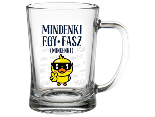 (SS1-095) Mindenki egy f@sz - Söröskorsó - 500 ml - Vicces Ajándék Ötlet