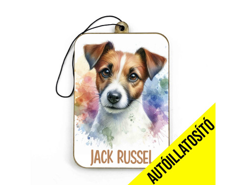 (ILL034) Jack Russel - Kutyás Autóillatosító - Autós Kiegészítő - Kutyás Ajándékok - Ajándék Kutyabarátoknak - Ajándék Kutyatulajdonosoknak