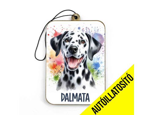 (ILL026) Dalmata - Kutyás Autóillatosító - Autós Kiegészítő - Kutyás Ajándékok - Ajándék Kutyabarátoknak - Ajándék Kutyatulajdonosoknak