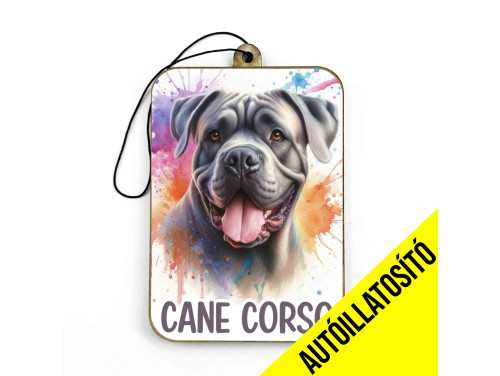 (ILL019) Cane Corso - Kutyás Autóillatosító - Autós Kiegészítő - Kutyás Ajándékok - Ajándék Kutyabarátoknak - Ajándék Kutyatulajdonosoknak