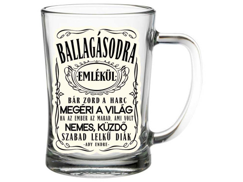 (SS379) Ballagási Söröskorsó - Ballagásodra Emlékül 500 ml - Ballagási, Diplomaosztóra Ajándék