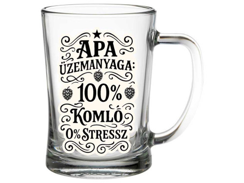 (SS380) Apa Söröskorsó 500 ml - Apa Üzemanyaga – Vicces Söröskorsó Apáknak Apák Napjára