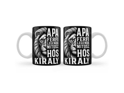 (B1347) Bögre Apáknak - Apa Férfi Legenda- Apák Napi Ajándék Apáknak