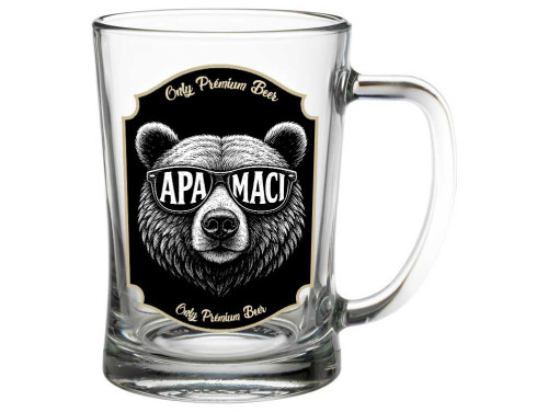 (SS387) Apa Söröskorsó 500 ml - Apa Maci – Söröskorsó Apáknak Apák Napjára