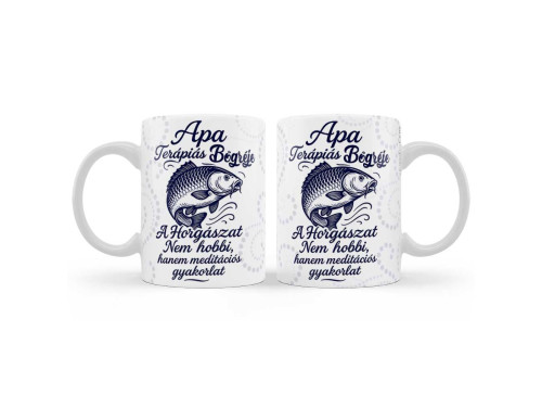 (B1353) Bögre Apáknak - Apa Terápiás Bögréje - Apák Napi Ajándék Apáknak