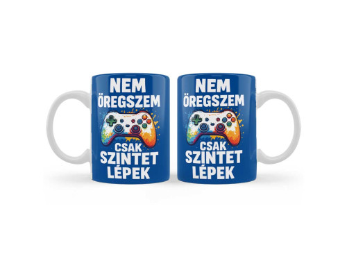 (B1354) Gamer Szülinapi Bögre - Nem öregszem csak szintet lépek - Szülinapi Ajándék