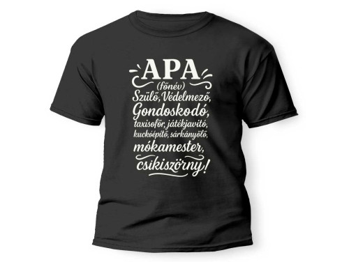 Vicces Póló Apáknak - Apa Főnév - Apák Napi Ajándék Apának