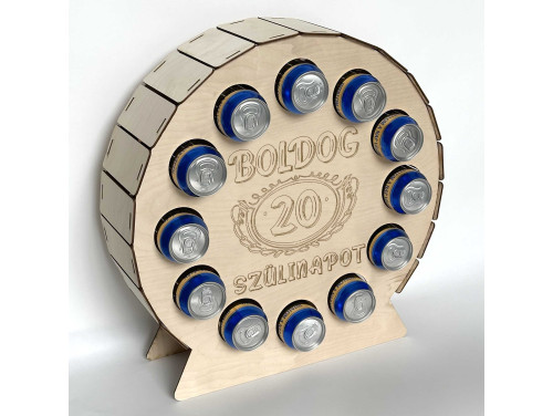 Hordó Formájú Sörtartó - Boldog 20. Születésnapot - 20. Szülinapi Ajándék