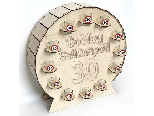 Vicces Pálinkás Pohár Tartó Hordó - Boldog Szülinapot 30 - Vicces 30. Szülinapi Ajándék
