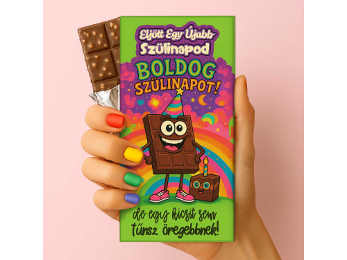 Csoda Csoki - Feliratos Csokoládé - Eljött Egy Újabb Szülinapod - Rizses Tejcsokoládé 75 g - Születésnapi Ajándék
