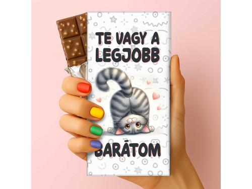 Csoda Csoki - Feliratos Csokoládé - Te Vagy A Legjobb Barátom - Ajándék Barátnak - Rizses Tejcsokoládé 75 g