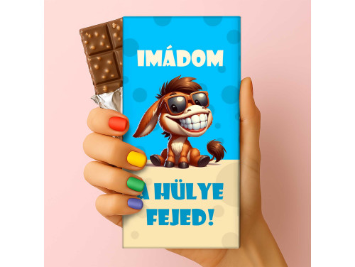 Csoda Csoki - Feliratos Csokoládé - Imádom A Hülye Fejed - Ajándék Barátnak - Rizses Tejcsokoládé 75 g