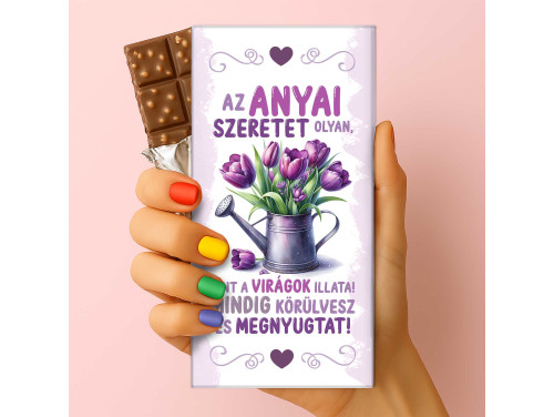 Csoda Csoki - Feliratos Csokoládé - Az Anyai szeretet olyan - Anyák Napi Ajándék Anyáknak - Rizses Tejtábla 75 g