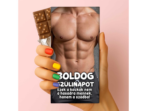 Csoda Csoki - Feliratos Csokoládé - Boldog Szülinapot Ezek A Kockák Nem a Hasadra Mennek Hanem A Szádba - Rizses Tejcsokoládé 75 g - Születésnapi Ajándék