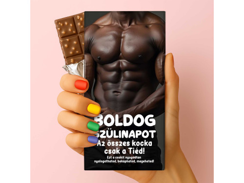 Csoda Csoki - Feliratos Csokoládé - Boldog Szülinapot Az Összes Kocka Csak A Tiéd - Rizses Tejcsokoládé 75 g - Születésnapi Ajándék
