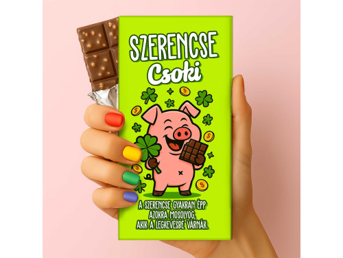 Csoda Csoki - Feliratos Csokoládé - Gratulálunk - Szerencsehozó Ajándék - Rizses Csokoládé 75 g