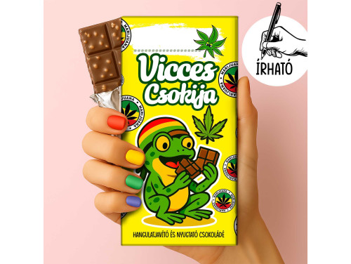Csoda Csoki - Feliratos Csokoládé - Egyedi Írható Csokoládé - Vicces Csokija - Cannabisos Ajándék - Rizses Csokoládé 75 g
