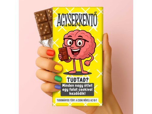 Csoda Csoki - Feliratos Csokoládé - Agyserkentő - Vicces Csoki Ajándék - Rizses Csokoládé 75 g