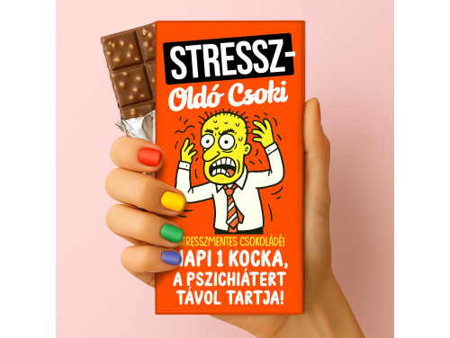 Csoda Csoki - Feliratos Csokoládé - Stresszoldó Csoki - Vicces Csoki Ajándék - Rizses Csokoládé 75 g
