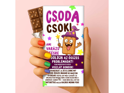 Csoda Csoki - Feliratos Csokoládé - A Csoda Csoki - Vicces Motivációs Csoki Ajándék - Rizses Csokoládé 75 g