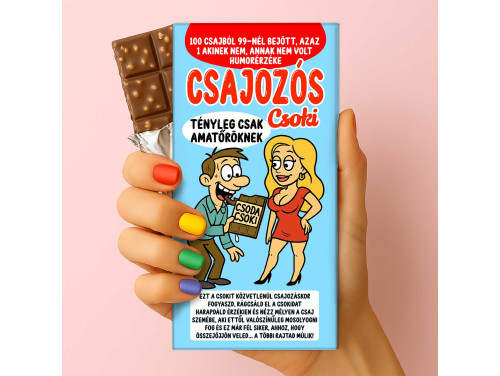 Csoda Csoki - Feliratos Csokoládé - Csajozós Csoki - Vicces Motivációs Csoki Ajándék - Rizses Csokoládé 75 g