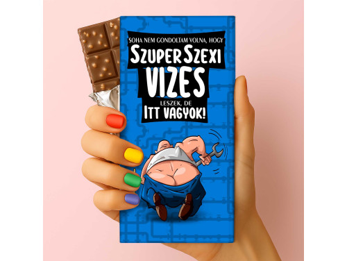 Csoda Csoki - Feliratos Csokoládé - Szexi Vizes - Vicces Csoki Ajándék - Rizses Csokoládé 75 g