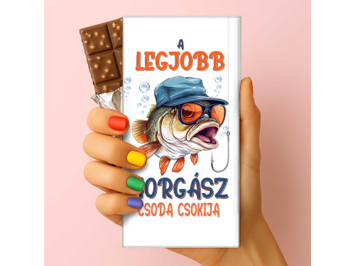 Csoda Csoki - Feliratos Csokoládé - A legjobb horgász csoda csokija - Ajándék Horgásznak - Rizses Csoki 75 g