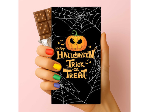 Csoda Csoki - Feliratos Csokoládé - Halloween Trick or Treat - Halloweeni Csoki, Kellék - Rizses Csoki 75 g