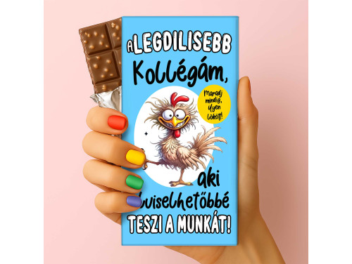 Csoda Csoki - Feliratos Csokoládé - A legdilisebb kollégém - Vicces Csoki Kollégának - Rizses Csokoládé 75 g